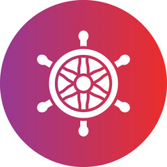 Vector Design Nautical Wheel Icon Style