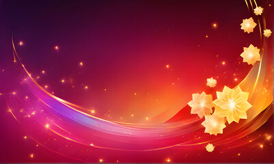 Happy new year banner. Gradient happy new year template. Red happy new year lantern background.