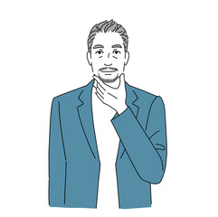 笑顔の中高年ビジネスマン