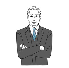 笑顔の中高年ビジネスマン