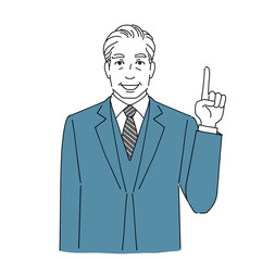 指差しする中高年ビジネスマン