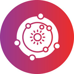 Vector Design Solar System Icon Style