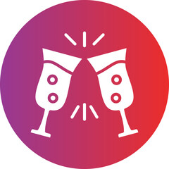 Vector Design Champagne Glass Icon Style