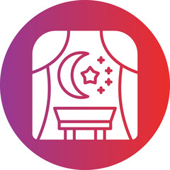 Vector Design Moon Viewing Ceremony Icon Style