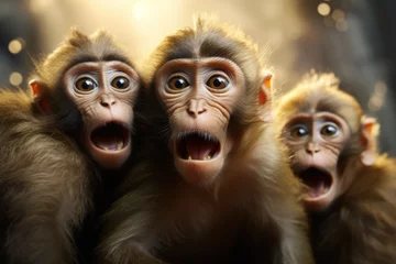 Meubelstickers Funny monkeys © kramynina