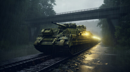 tank on the road