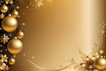 An opulent and luxurious New Year's background with golden hues
