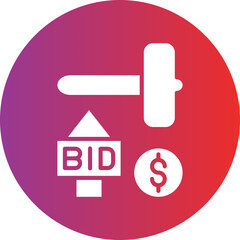 Vector Design Maximum Bid Auction Icon Style