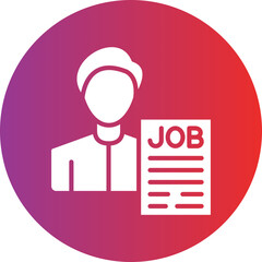 Vector Design Applicant Male Icon Style