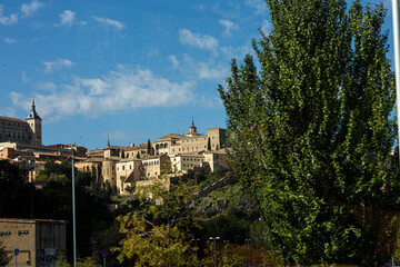 View to the houses of Toledo from distance