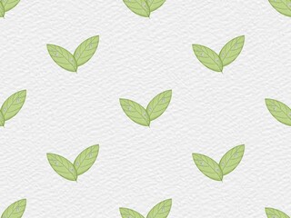 white background pattern. Foliage, leaves. spring, scrapbook, fabric, textile. Seamless repeat swatch.