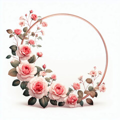 Round rose frame 