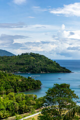 popular tourist destination. Aerial view of Sabang island in Aceh, Indonesia.