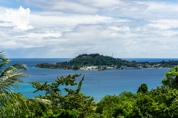 popular tourist destination. Aerial view of Sabang island in Aceh, Indonesia.