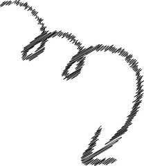 hand drawn scribble arrow