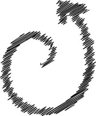 hand drawn scribble arrow