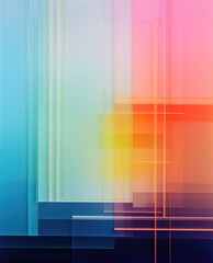 abstract colourful background with lines and rectangles
