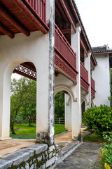 Fototapeta na wymiar Southern residential buildings in the late Qing Dynasty in Longzhou, Guangxi, China, Yexiu Garden