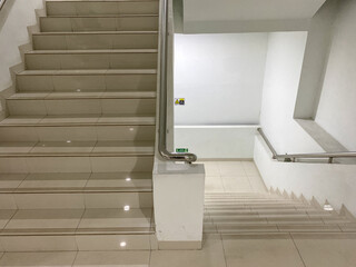 staircase - emergency exit in building, close-up staircase, interior staircases