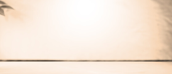 Beige Background Wall Studio Light Shadow Backdrop Product Pattern Leaf Autumn Spring Summer Mockup Surface Podium Abstract Scene Mockup 3d Bg Cosmetic Beauty Orange Floor Loft Minimal Platform Autumn