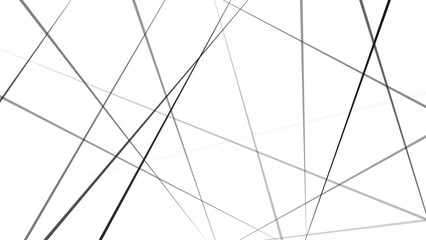 Geometric art random intersecting lines. Abstract black geometric random chaotic lines background. 