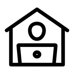 Home homepage icon symbol vector image. Illustration of the house real estate graphic property design image