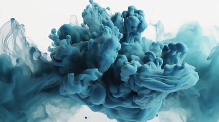 creative background composition.Blue cloud of ink abstract wallpaper background