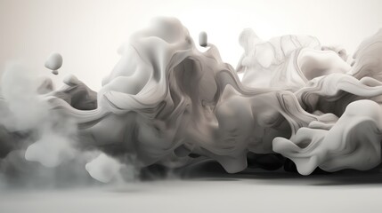 Creative Background Composition.White Grey Cloud smoke wallpaper background in abstract style