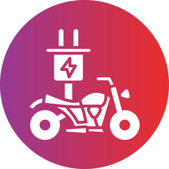 Electric Bike Icon Style