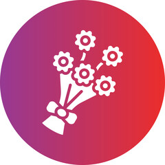 Flower Bouquet Icon Style