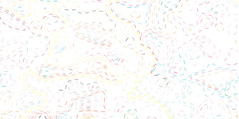 Colorful dots contour lines background.