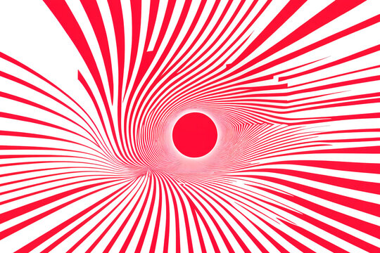 Doppler effect. Red spiral. Halfotne effect