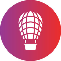 Fototapeta premium Hot Air Balloon Icon Style