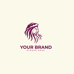 Illustration king Logo Concept template vector