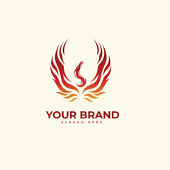 Illustration Phoenix Logo Concept template vector