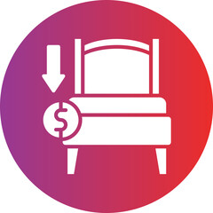 Hotel Cost Icon Style