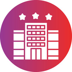 Fototapeta premium Luxury Hotel Icon Style