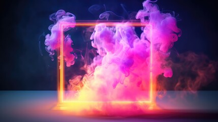 Vibrant Ethereal Portal with Fiery and Smoky Ambience