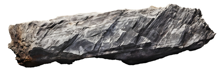 natural grey rock formation isolated on transparent background - landscape design elements PNG cutout - obrazy, fototapety, plakaty