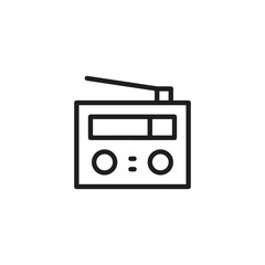 Radio icon vector. Linear style sign for mobile concept and web design. Radio symbol illustration. Pixel vector graphics - Vector.	