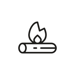 Bonfire icon vector. Linear style sign for mobile concept and web design. Bonfire symbol illustration. Pixel vector graphics - Vector.	