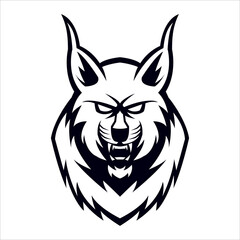 Angry cat face. Cat vector illustration. Cat Face Drawing Black And White Vector Illustration