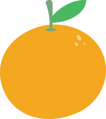 orange hand drawn isolate