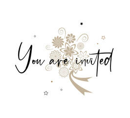 you are invited card	