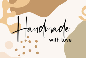 Handmade sign on white background	