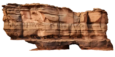Fotobehang sandstone rock formation isolated on transparent background - landscape design element PNG cutout © sam