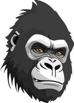 Gorilla vector business icon logo clipart cartoon character illustration. Vector Business Gorilla Icon