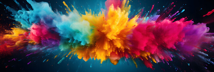 colourful explosion art background banner