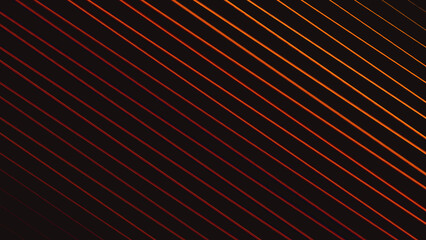 Orange-red lines on a black background. Fast moving colored lines.