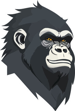 Gorilla vector business icon logo clipart cartoon character illustration. Cartoon Character for Success